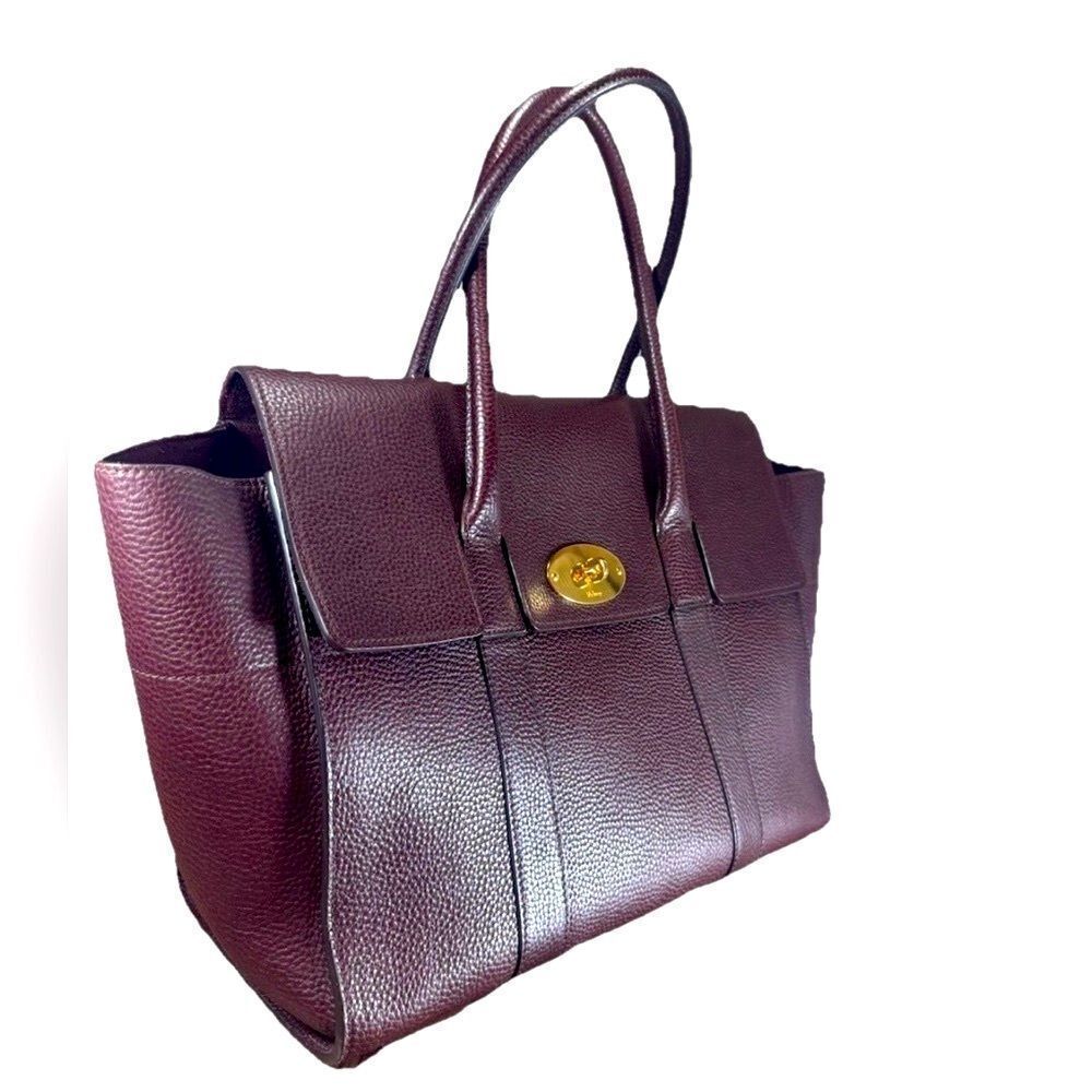 MULBERRY Oxblood Maroon Leather Classic Large Bayswater Tote Bag New Style - Picture 2 of 16